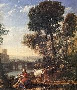 Claude Lorrain Landscape with Apollo Guarding the Herds of Admetus dsf china oil painting reproduction